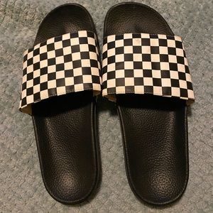 Vans men’s size 12 checkered slides
